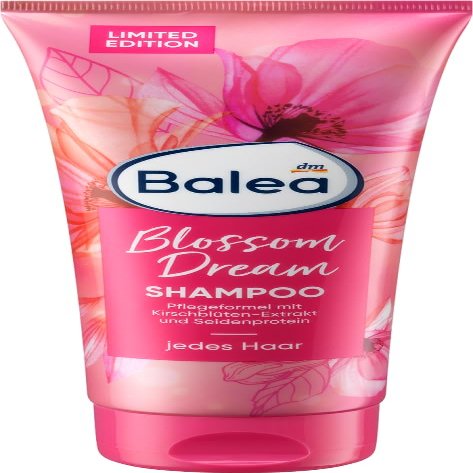 Balea Blossom Dream Shampoo with Cherry Blossom Extract, Silk Protein & Panthenol, 250 ml