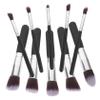 minkissy 10-Piece Makeup Brush Set, Premium Synthetic Brushes for Foundation, Blush, Eyeliner and More, Black, Silver and Red view 1