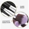 minkissy 10-Piece Makeup Brush Set, Premium Synthetic Brushes for Foundation, Blush, Eyeliner and More, Black, Silver and Red view 2