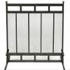Pleasant Hearth Fireplace Screen, 39" L x 12.01" W x 21" H, Decorative Flat Fireplace Screen, Gunmetal Finish view 1
