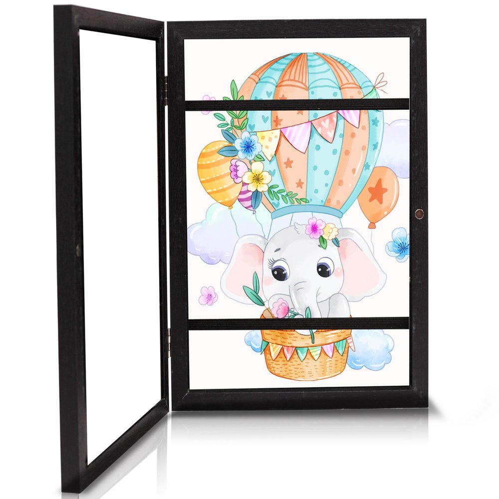 farout! A4 Children's Art Frame for Drawings, Black, Single