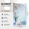 ASEELO 122 x 81 cm Cute Snowman Fleece Blanket for Bed, Couch and Travel view 3