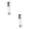 minkissy 2-Pack Transparent Silver Airless Pump Bottles for Lotions, Creams, and Travel view 1