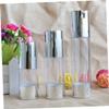 minkissy 2-Pack Transparent Silver Airless Pump Bottles for Lotions, Creams, and Travel view 3