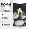 ASEELO 122 x 81 cm Flower Fleece Blanket for Sofa, Bed and Travel view 3