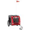 ZEYUAN Red and Gray Dog Bicycle Trailer, Oxford Fabric and Iron, 93831 view 2
