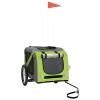 ZEYUAN Dog Bicycle Trailer Green and Gray view 3