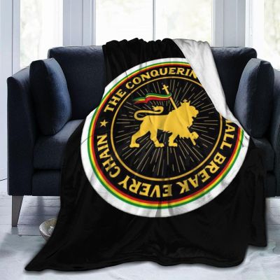 Rasta Reggae Lions Printed Flannel Throw Blanket