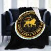 Rasta Reggae Lions Printed Flannel Throw Blanket view 1