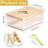 Jortmrd Hamster Sand Bath with Ladder and Scoop, Transparent Acrylic, Rectangular view 2