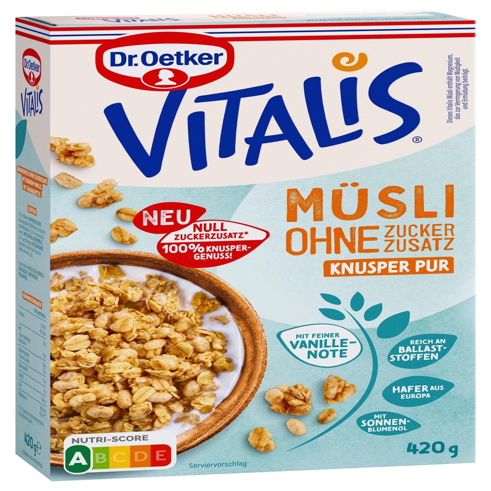 Dr. Oetker Vitalis No Added Sugar Crunchy Pure Muesli