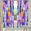 Galaxy Star Pattern Sheer Curtains, 2-Piece Set, Dinosaur Galaxy, 139 x 198 cm view 1