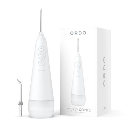 ORDO Hydro Sonic Cordless Water Flosser, 3 Pressure Levels, White