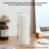 COMETX Acrylic Makeup Cotton Pad Holder with Lid, Round Cosmetic Organizer view 3