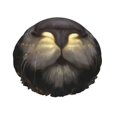Cool Lion-Pattern Shower Cap for Women and Girls