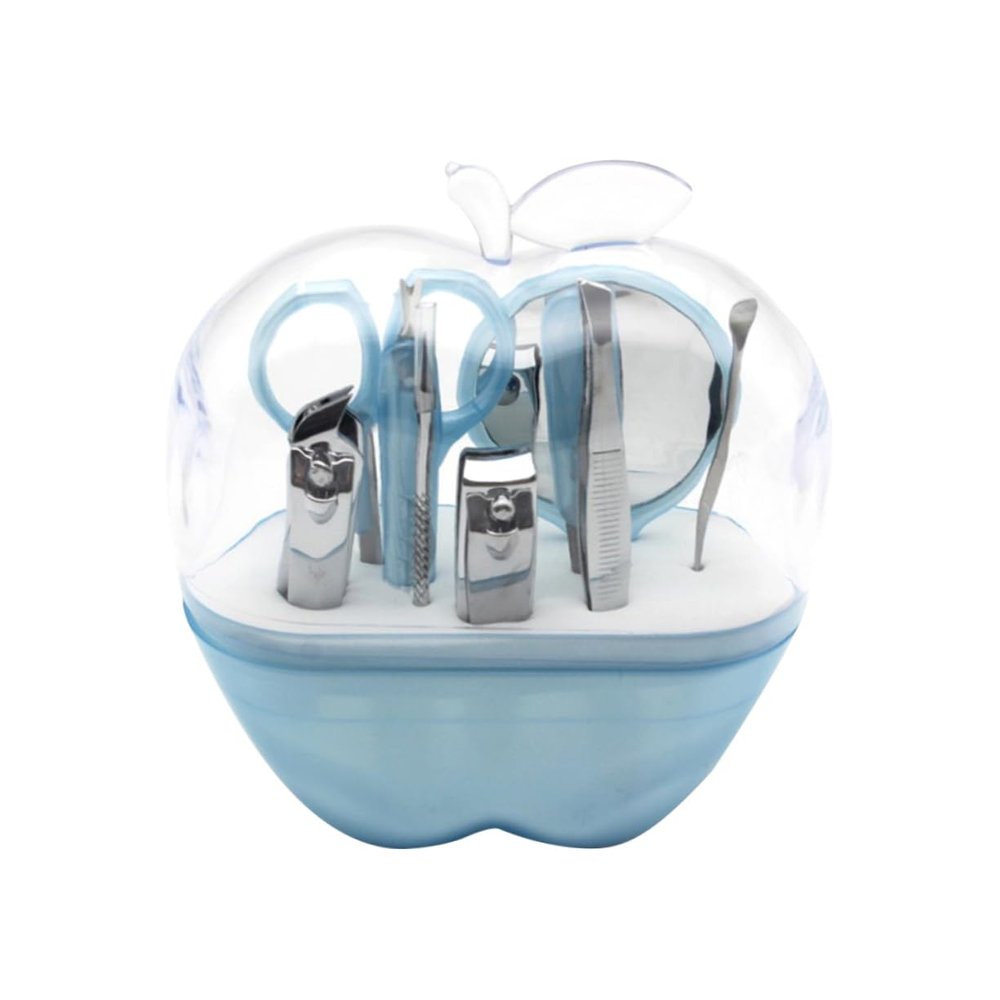 minkissy Stainless Steel Nail Care Set for Women with Nail Scissors, Nail Clipper, Mirror, and Travel Case