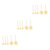 minkissy 15-Piece Set of Vintage Floral Rhinestone Hairpins, Beige view 1