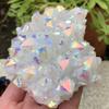 AAKOMA Titanium Cluster Rainbow Aura Lemurian Quartz Crystal Specimen Point Healing, 1 Piece view 3