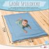 pic Bear Baby Muslin Play Blanket, 100% Cotton, 95 x 135 cm (Airy Blue) view 3