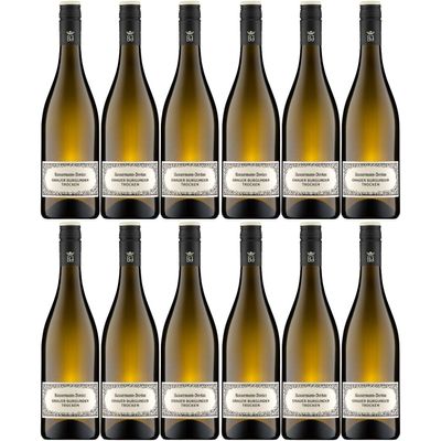 Bassermann-Jordan Pinot Gris Dry White Wine, Pfalz, Germany, 12 x 0.75 L, Incl. FeinWert E-Book