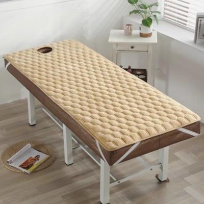 DAZULI Square/Round/Trapezoidal-Head Non-Slip Mattress for Beauty Salon Beds, Eyelash Bed Cushion Pad, Massage Table Cushion with Breathing Holes and Elastic Bands (Size: 60 x 180 cm, Color: B)