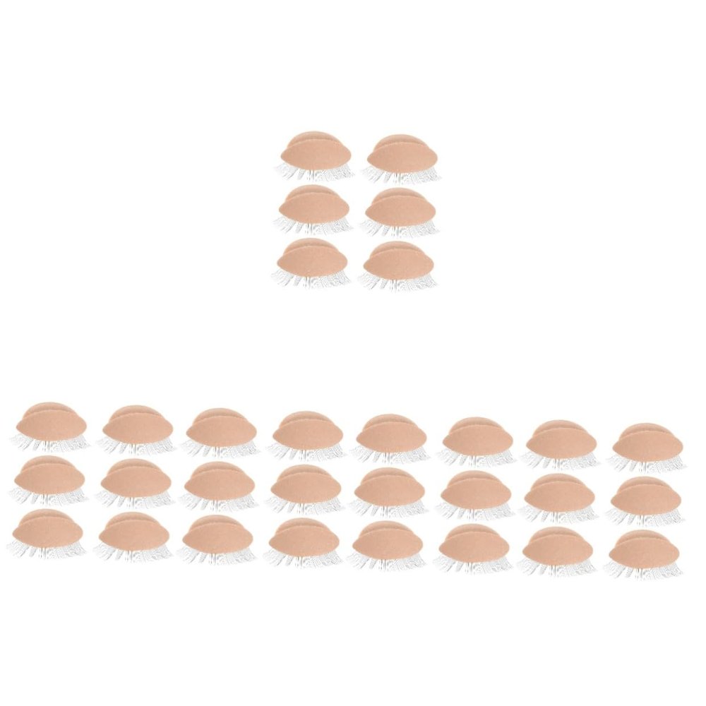 FRCOLOR 15 Pairs Replacement Eyelids for Lash Mannequin Head