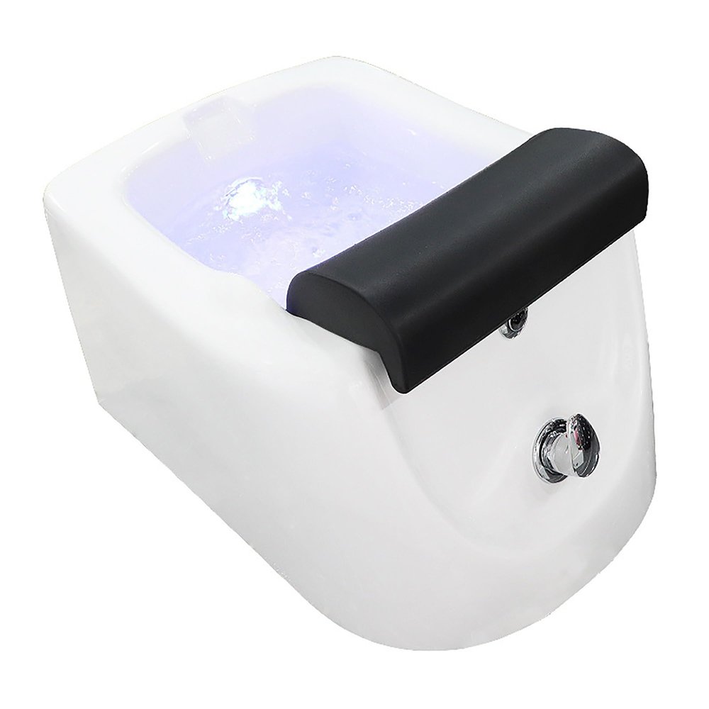 Acrylic Massage Foot Spa with Footrest and 7-Color Lights