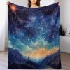 Fluffy Cute Sofa Blanket with 3D Starry Sky Design - Soft and Warm Cozy Blanket - 150 x 200 cm view 1