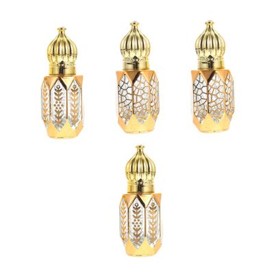 minkissy 4-Piece Roller Bottles for Essential Oils, Refillable Glass Bottles with Ball Closure