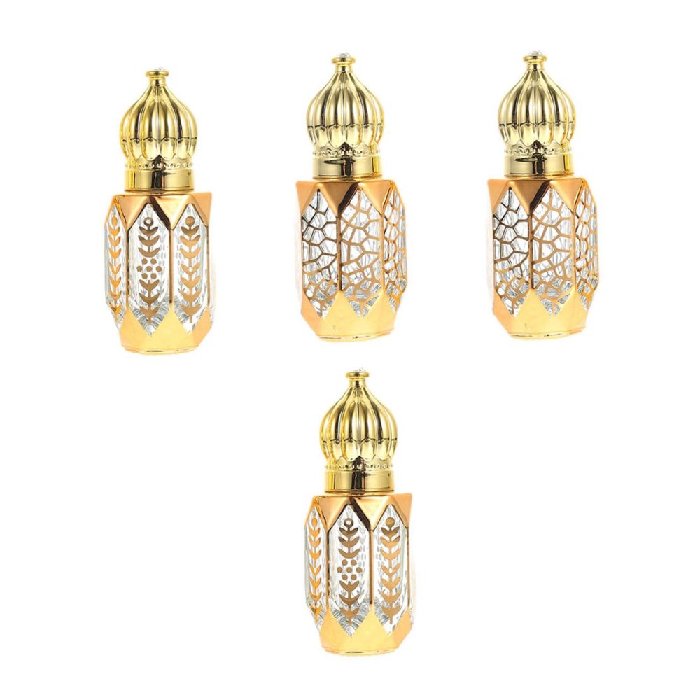 minkissy 4-Piece Roller Bottles for Essential Oils, Refillable Glass Bottles with Ball Closure