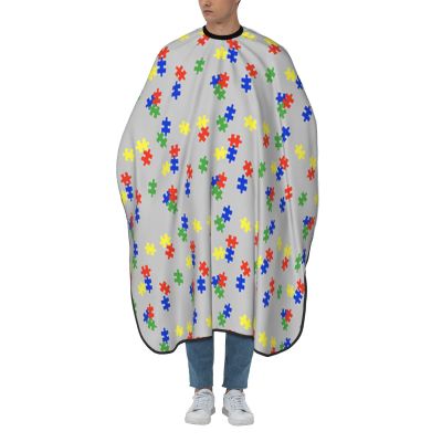 Puzzle Autism Awareness Haircut Cape, Original Salon Barber Cape, Waterproof