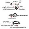ASHILD Adjustable Dog Wheelchair for Hind Legs, 2-Wheel, Red view 4