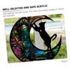 Colorful Acrylic Cat and Moon Hanging Ornament view 2