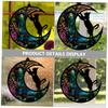 Colorful Acrylic Cat and Moon Hanging Ornament view 3