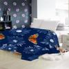 Butterfly Flannel Plush Blanket, 39 x 51 in, 3D Microfiber, Purple Flowers view 2