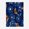 Butterfly Flannel Plush Blanket, 39 x 51 in, 3D Microfiber, Purple Flowers view 3