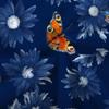 Butterfly Flannel Plush Blanket, 39 x 51 in, 3D Microfiber, Purple Flowers view 4
