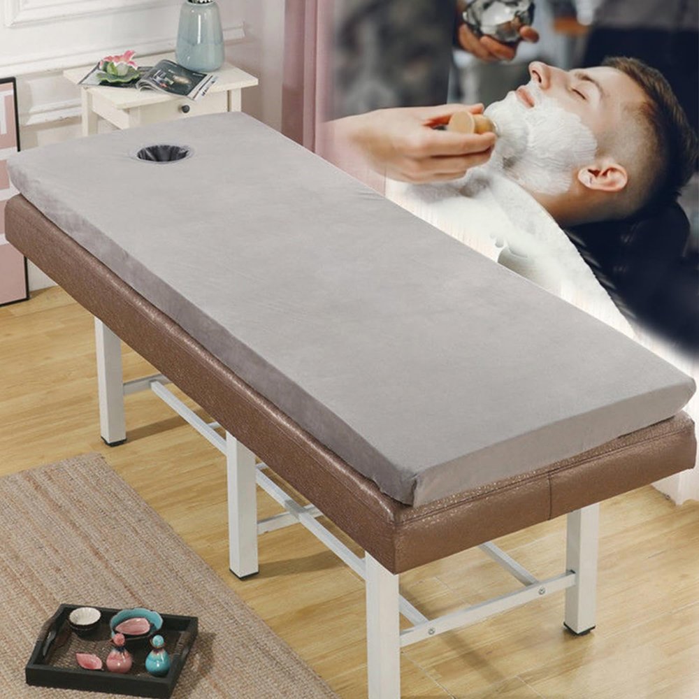 LXJDDLD Gray Beauty Salon Bed Mattress Topper with Breathing Hole, 8 cm/3.1 in, S 70 x 180 cm