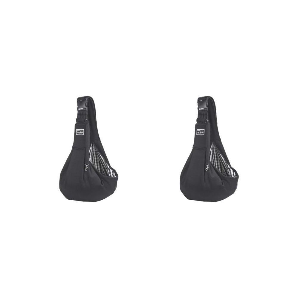 Collapsible Pet Carrier Bag for Cats and Dogs, Black, 2-Pack