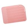 Silicone Heat-Resistant Styling Station Safety Mat for Hair Straighteners, Pink view 2