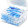 40 Interdental Brushes, Push-Pull, Plastic, Blue, 1.0 mm view 2