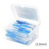 40 Interdental Brushes, Push-Pull, Plastic, Blue, 1.0 mm view 4