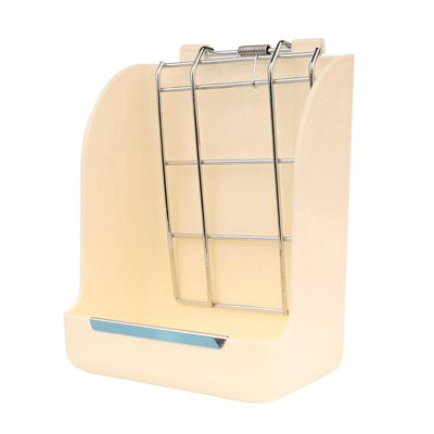 Small Animal Hanging Hay Rack, Rabbit Feeding Station for Herbivores, White