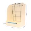 Small Animal Hanging Hay Rack, Rabbit Feeding Station for Herbivores, White view 2