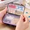 Exbert Travel Pill Organizer, Large Capacity, Compact Medication Box, Travel Size, Pill Container for School Bags, Crossbody Bags, Wallets, Backpacks, Suitcases and Coat Pockets view 3