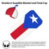 Oudrspo Baby Swaddle Set with Puerto Rico Flag, Adjustable, Size S/M, 0–6 Months view 2