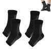 EHOTER Foot Support Socks, Compression Sleeves for Plantar Fasciitis, Sports, Arthritis and Pain Relief, Ankle Support, Unisex, S/M, 2 Pairs, Black view 1