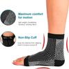 EHOTER Foot Support Socks, Compression Sleeves for Plantar Fasciitis, Sports, Arthritis and Pain Relief, Ankle Support, Unisex, S/M, 2 Pairs, Black view 2