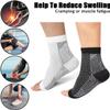 EHOTER Foot Support Socks, Compression Sleeves for Plantar Fasciitis, Sports, Arthritis and Pain Relief, Ankle Support, Unisex, S/M, 2 Pairs, Black view 4