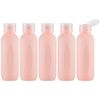 owlyee Travel Bottles with Flip-Top Caps, Empty Shampoo Bottles, 100 ml, Pink